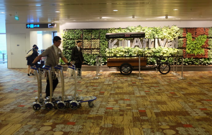 L’AÉROPORT CHANGI MISE TOUT SUR SON ENVIRONNEMENT « NATUREL » AFIN D’OFFRIR AUX VOYAGEURS UN MOMENT DE DÉTENTE ABSOLUE.
