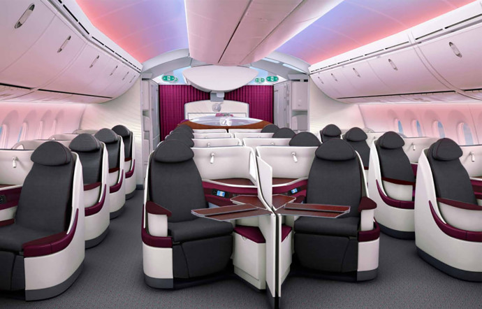 Qatar Airways: un lit digne de la first.