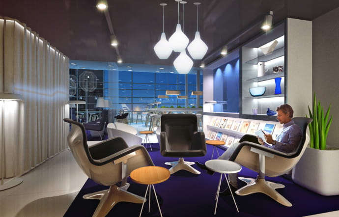 Finnair: Couleurs froides, ambiance chaude.