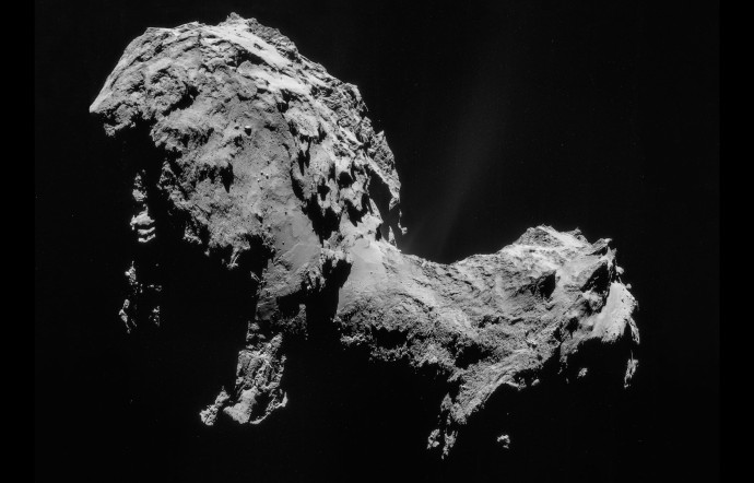 La comète Tchoury photographiée par la sonde Rosetta en septembre 2014.