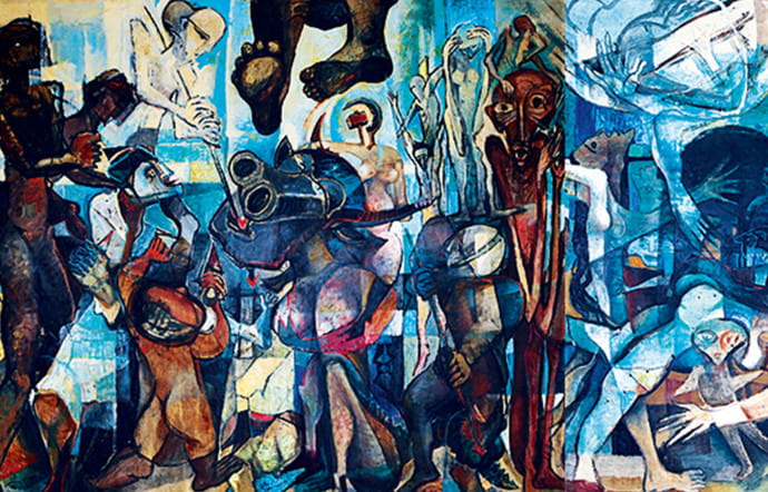 Sarajevo, de l’artiste égyptien Omar El-Nadgi, l’une des plus belles ventes récentes de Christie’s Dubai.