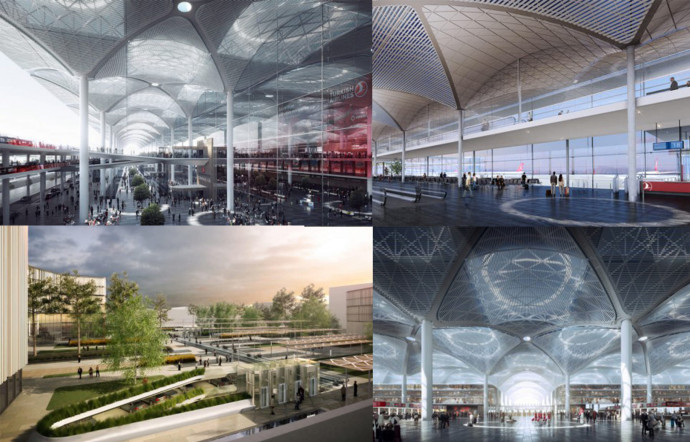 Le design du futur aéroport d’Istanbul, imaginé par le cabinet Grimshaw.