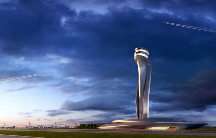 Les architectes d’AECOM & Pininfarina ont remporté le concours de la tour de contrôle de 96 mètres représentant la tulipe stambouliote.