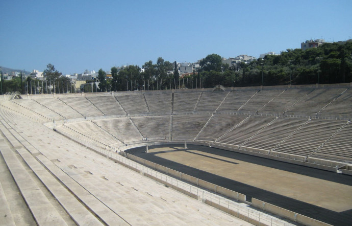 Le Stade olympique panathénaïque rénové par l’armateur Georges Averoff en 1896.