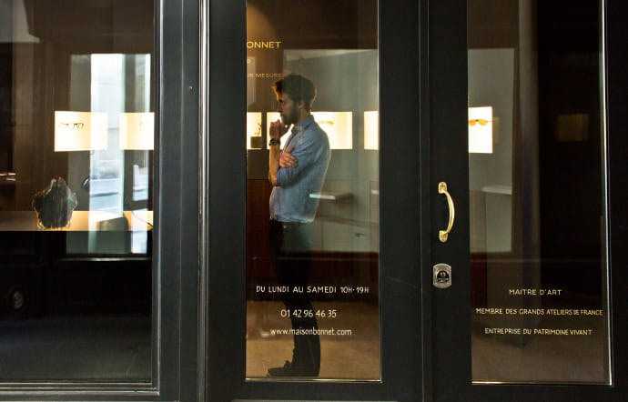 Un showroom discret, situé à l’orée du Palais-Royal.