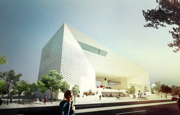 La Maison de l’Économie créative et de la Culture en Aquitaine (MÉCA), réalisée par le starchitecte danois Bjarke Ingels.