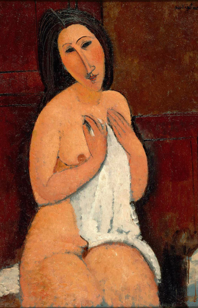 « Nu assis à la chemise », Amedeo Modigliani, 1917.