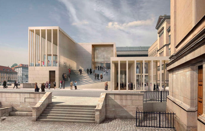 Projet de l’extension du Metropolitan Museum of Art, à New York, imaginé par David Chipper