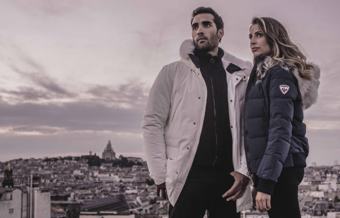 Pour se diversifier Rossignol a imaginé une ligne de vêtements de ville… Mais pour rester dans le thème « montagne » et faire sa promotion, le groupe s’est offert les services de l’un des plus grand biathlète de l’histoire : Martin Fourcade.