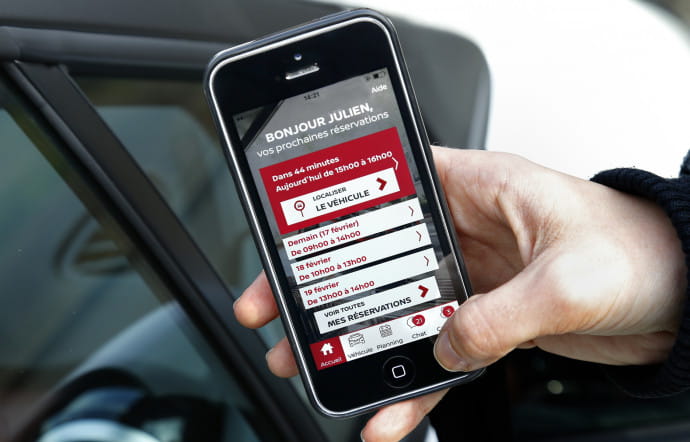 L’application Intelligent Get&Go, développée par la start-up RCI Mobility, spécialiste de l’auto-partage.