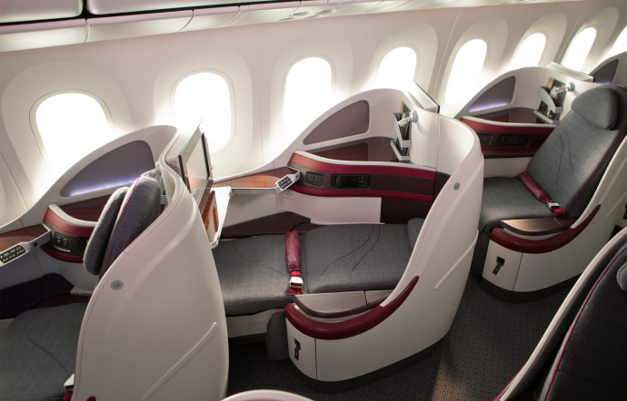 Business Class, Qatar Airways.
