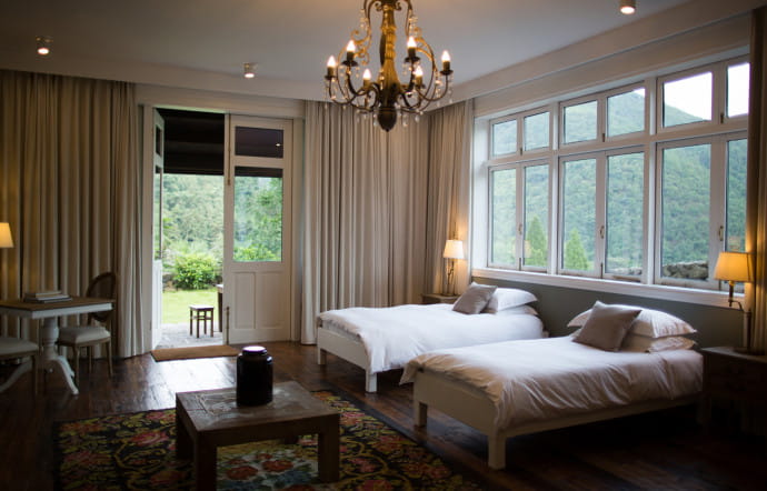 Une chambre de l’hôtel Le Passage Mohkan Shan.