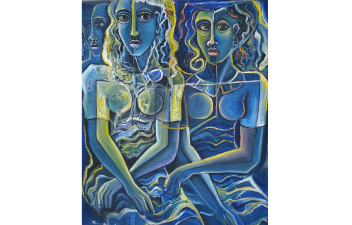 « Filles en bleu », Geoffrey Mukasa.