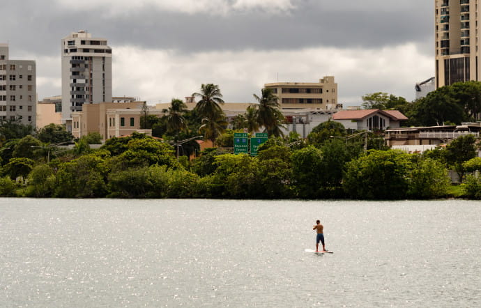 La baie du quartier moderne de Condado, dans le nord de la ville.