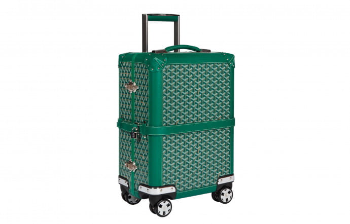 Trolley « Bourget » vert, de Goyard.