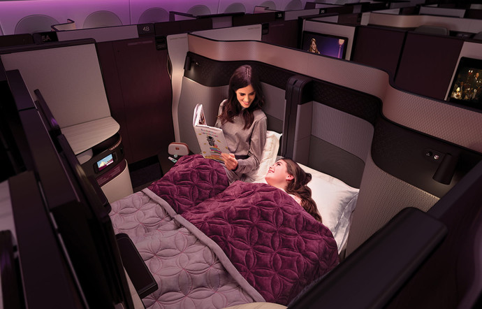 La QSuite de QatarAirways, disponible en classe affaire.