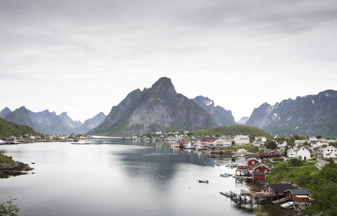 Reine, dans les Îles Lofoten, en Norvège.