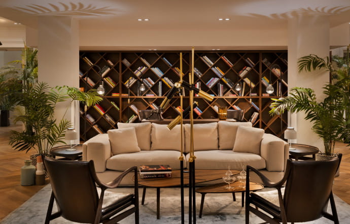 Le lobby du Brown Beach House à Tel Aviv.