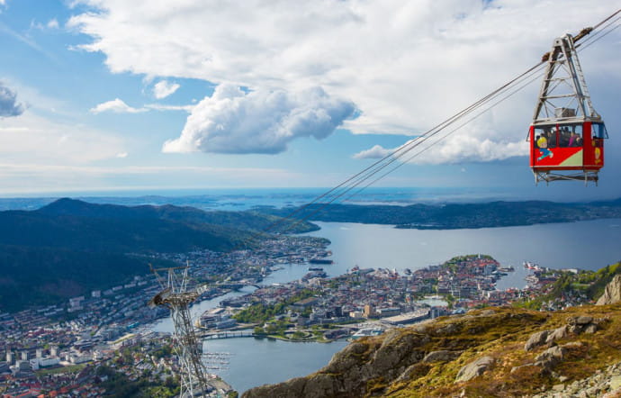 Le mont Ulriken, le plus haut de Bergen.