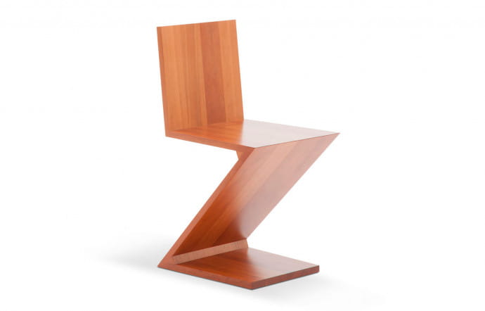 Chaise « Zig Zag », design Gerrit Rietveld (Cassina), 1934.