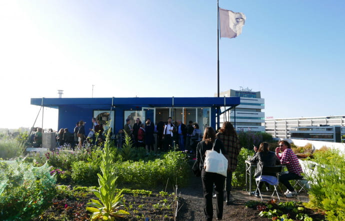 Les toits de Rotterdam sont un espace rentable, source de business. Ici, le jardin du restaurant Op Het Dak.