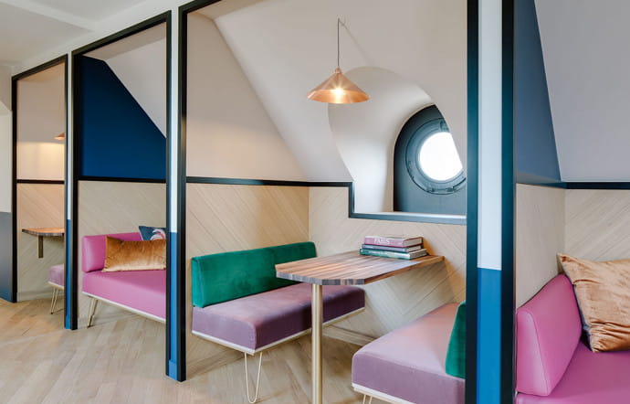 L’un des 200 espaces communs de l’immeuble parisien.