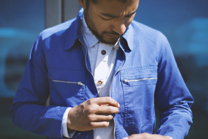 Veste bleu électrique, la.sape.