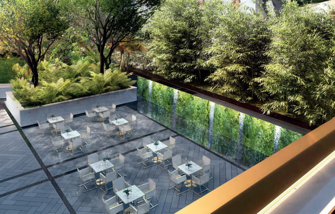 Le Cotton Tree Terrace, l’un des cinq restaurants de l’hôtel.