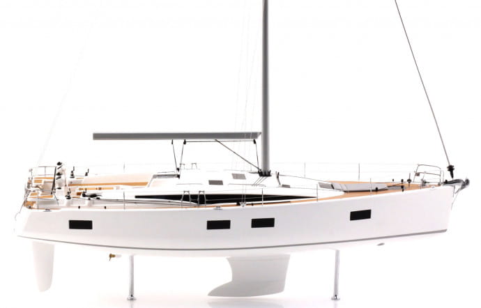 Certaines répliques sont utilisées par les constructeurs pour leur communication et par leur réseau de concessionnaires. Ici, une reproduction d’un modèle du Sun Odyssey 519 Jeanneau.