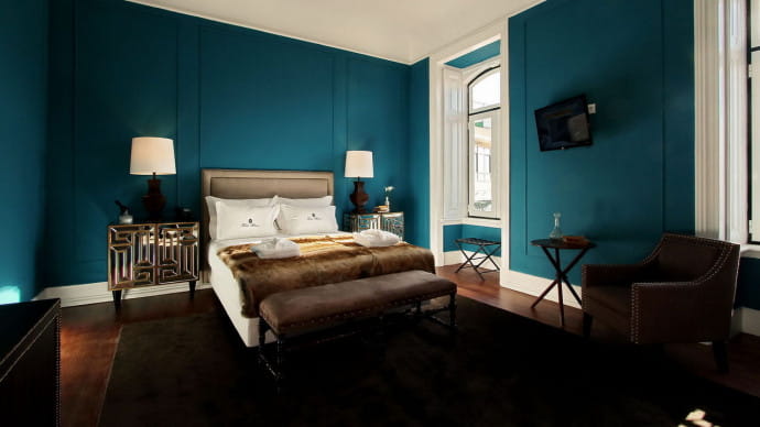 Suite à l’hôtel Torel Palace, Lisbonne.