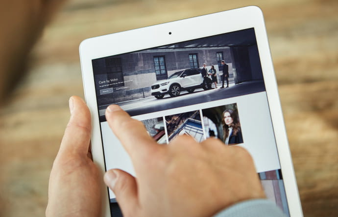 Avec le service « Care by Volvo » le XC40 est disponible par abonnement dans un clic.