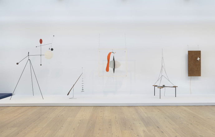 L’installation des œuvres de Calder au Whitney Museum, New York, jusqu’au 23 octobre.