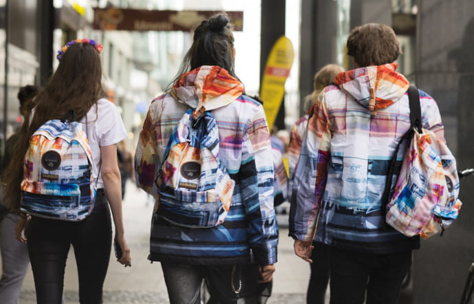 Napapijri collection capsule pour Zalando, sacs à dos 59,95 €.