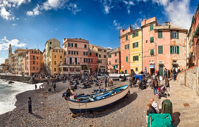 Une plage du quartier de Boccadasse.