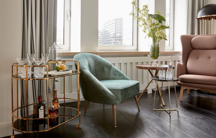 La chambre de l’hôtel Sir Nikolai à Hambourg.