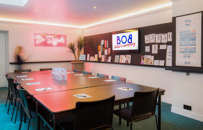 La meeting room, privatisable et modulable.
