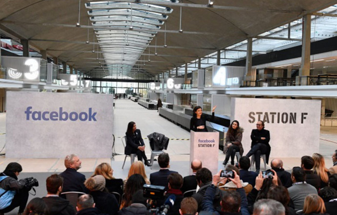 Sheryl Sandberg, COO de Facebook, à l’inauguration « Startup Garage from Facebook », janvier 2017.