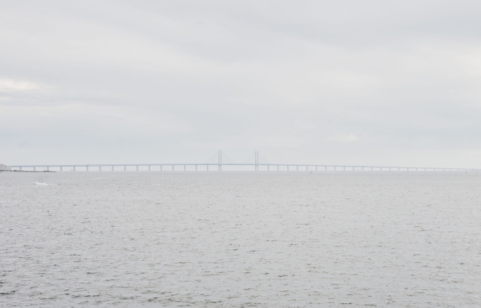 Vue sur le pont Oresund qui relie la Suède au Denmark.