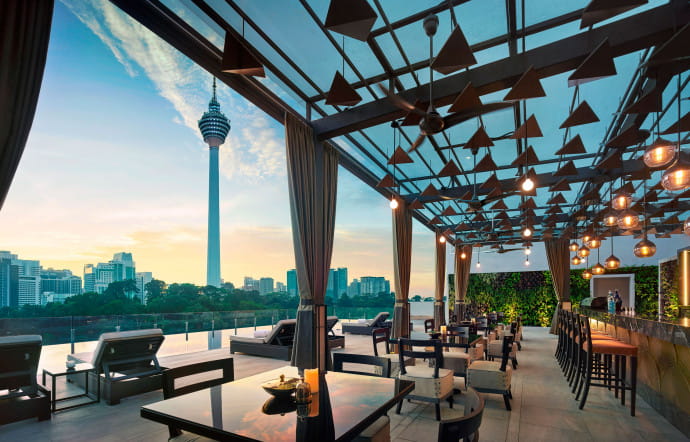 Vue de l’Hôtel Stripes à Kuala Lumpur.