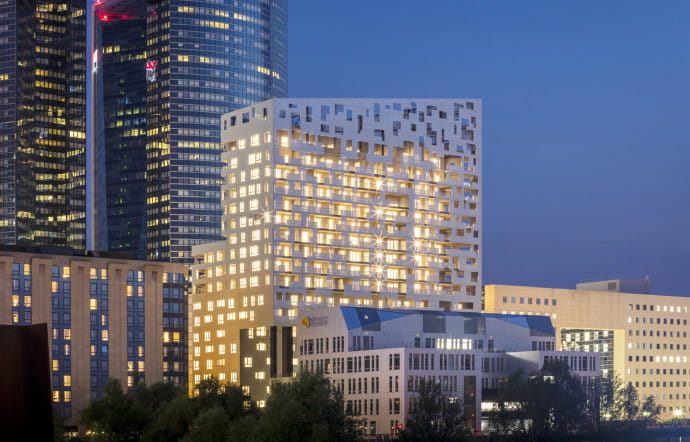 La future tour d’habitation de Louis Paillard à la Défense.