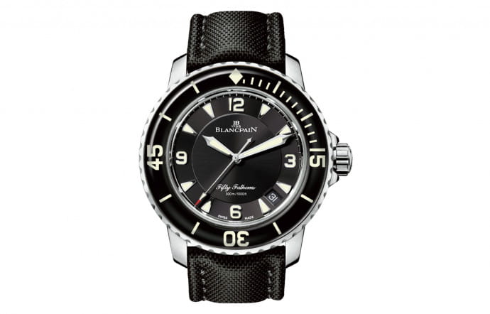 Cadran noir : la collection Fifty Fanthoms de Blancpain, 13 580 €.