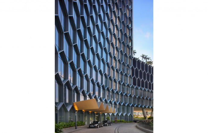L’extérieur de l’Andaz Singapore.
