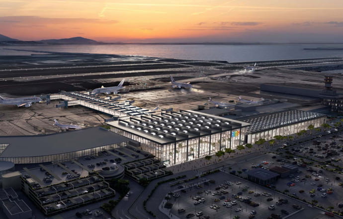 L’extension de l’aéroport de Marseille imaginée par Foster and Partners.