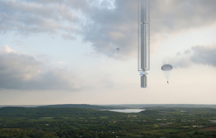 Un parachute serait nécessaire pour redescendre sur Terre.