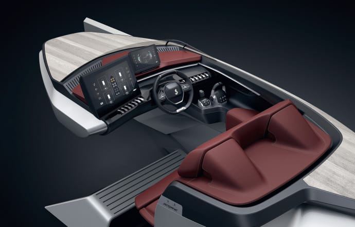 Sea Drive Concept, un poste de pilotage nautique dessiné pour Beneteau.