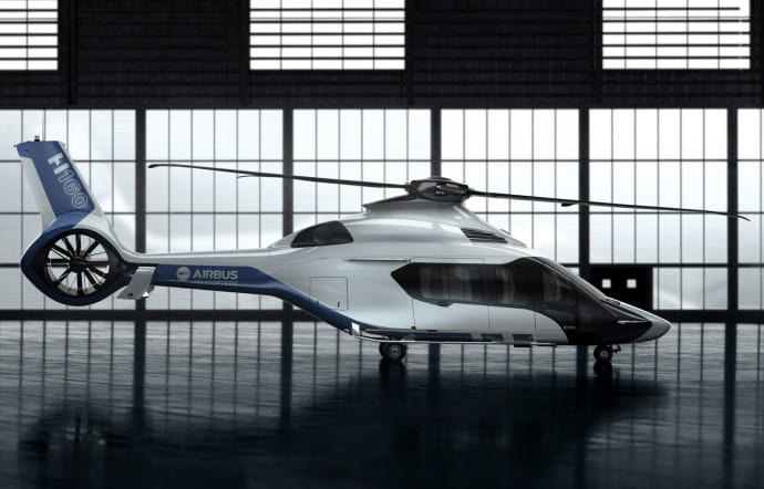 L’hélicoptère H160 avec Airbus.