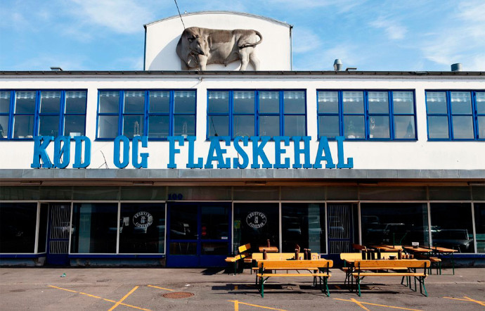 Kodbyens Fiskebar dans le quartier des abattoirs à Copenhague.