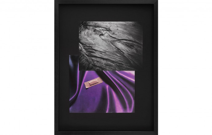Purple piece of silk.