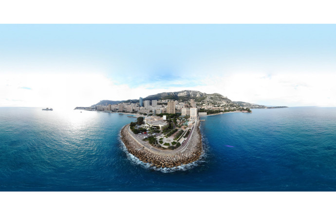 Un cliché panoramique de Monaco, capturé lors de la présentation du drone par DJI.