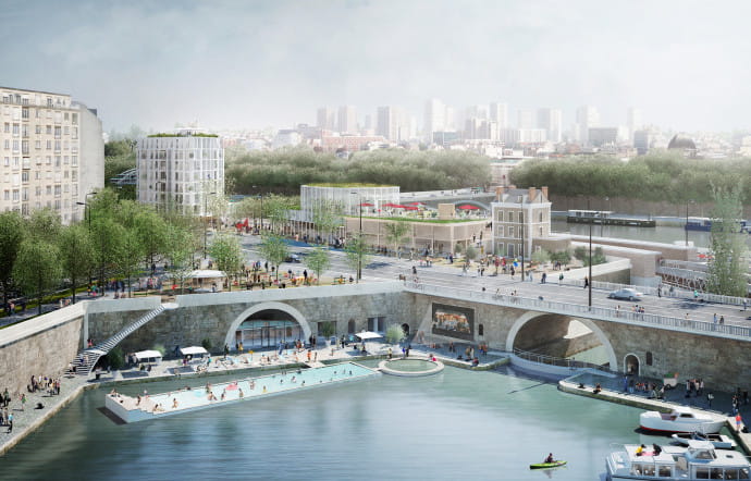 Les quais bas du Bassin de l’Arsenal, en 2021.